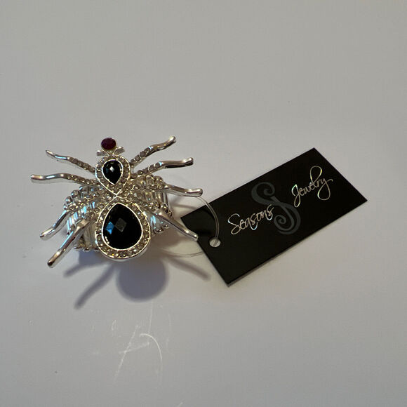 Spider - Tiger Eye & Citrine 925 Sterling Silver Ring Jewelry s.8 BR89308 - Picture 1 of 9